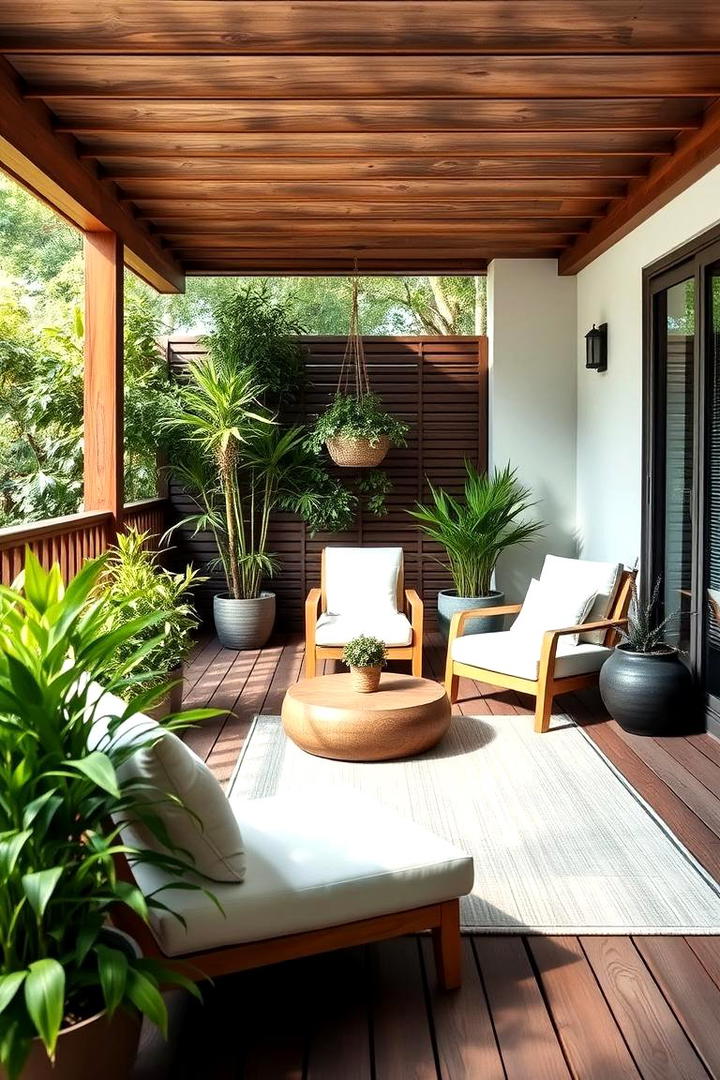 Zen Garden Deck - 30 Deck Decorating Ideas With Plants