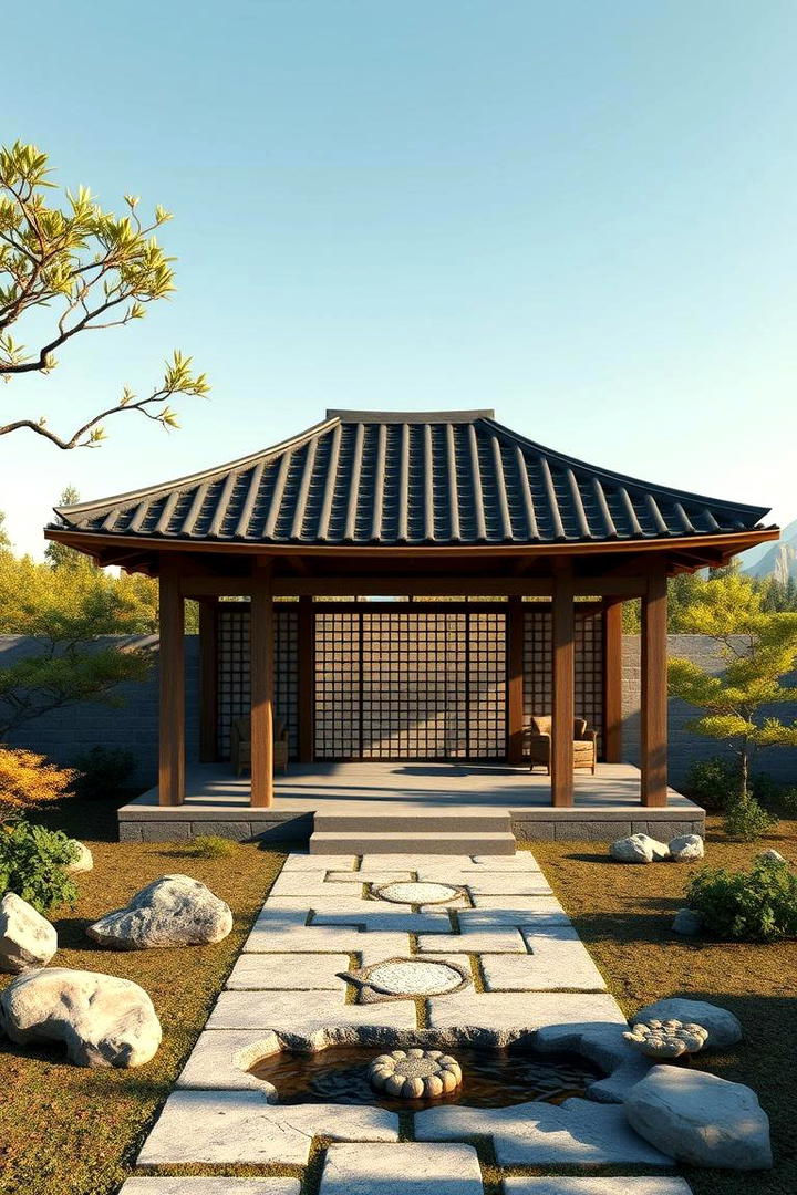 Zen Inspired Sanctuary - 30 Backyard Gazebo Ideas