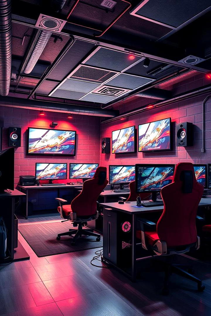 eSports Arena - 30 Basement Game Room Ideas