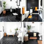 20 Black Floor Bathroom With White Walls Ideas for Contrast