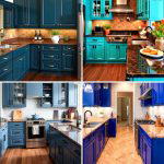 20 Blue Kitchen Cabinets With Brown Granite Countertops