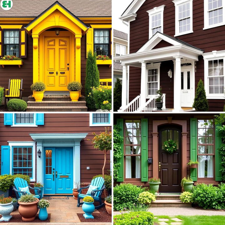 30 Dark Brown House With Black Trim Exterior Design Ideas