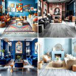 20 Grey Floor Living Room with Blue Walls Ideas