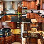 20 Kitchen Ideas with Brown Cabinets and Black Countertops