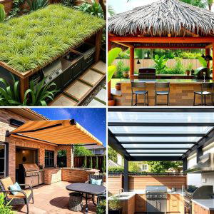 20 Outdoor Kitchen Roof Ideas for Year-Round Enjoyment