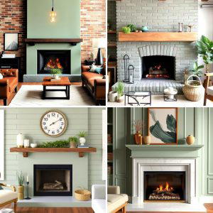 20 Sage Green Fireplace Ideas for a Calm Ambiance