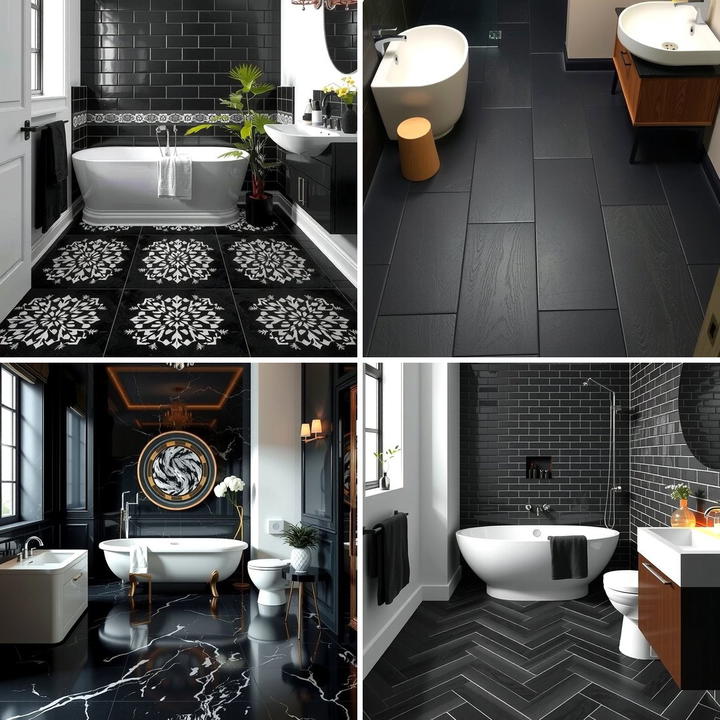 25 Black Floor Bathroom Ideas for a Bold Look
