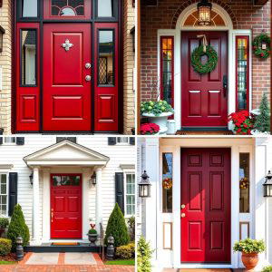 25 Dark Red Front Door Ideas for a Bold Entrance