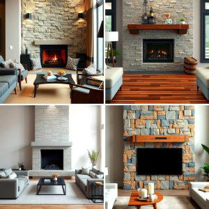 25 Faux Stone Fireplace Ideas for a Cozy and Elegant Look