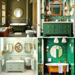 25 Luxurious Green and Gold Bathroom Design Ideas
