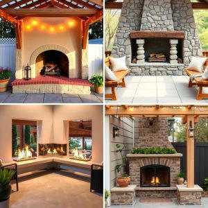 25 Outdoor Corner Fireplace Ideas for Cozy Nights