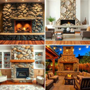 25 River Rock Fireplace Ideas for a Natural Look