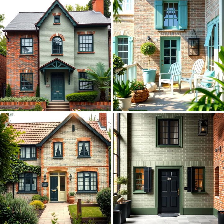 25 Sage Green Painted Brick House Ideas for a Fresh Look
