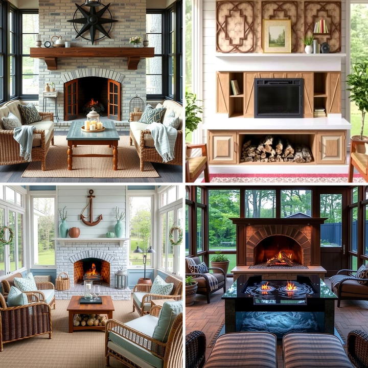 25 Screened-in Porch With Fireplace Ideas for Cozy Evenings