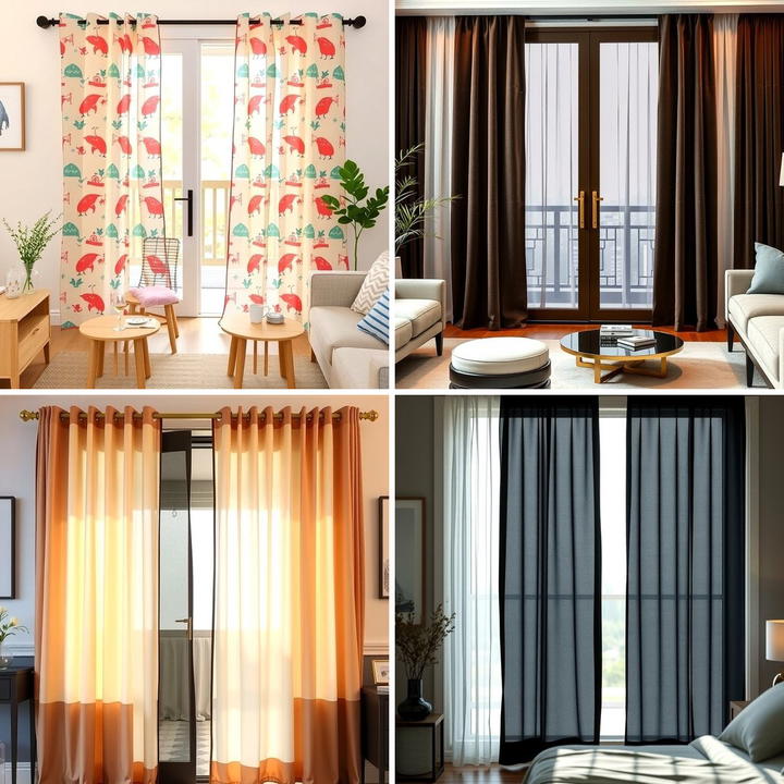 25 Sliding Door Curtain Ideas for Privacy and Style