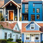 25 Stunning Blue Exterior Home with Brown Roof Ideas