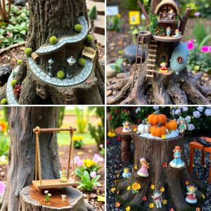 25 Tree Stump Fairy Garden Ideas for Enchanting Spaces