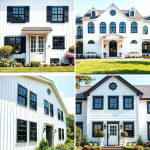 25 White Farmhouse with Black Windows Ideas