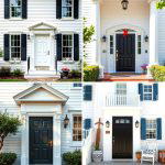 25 White House Ideas with Black Doors for Contrast