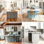 25 White Kitchen Cabinets with Grey Island Ideas