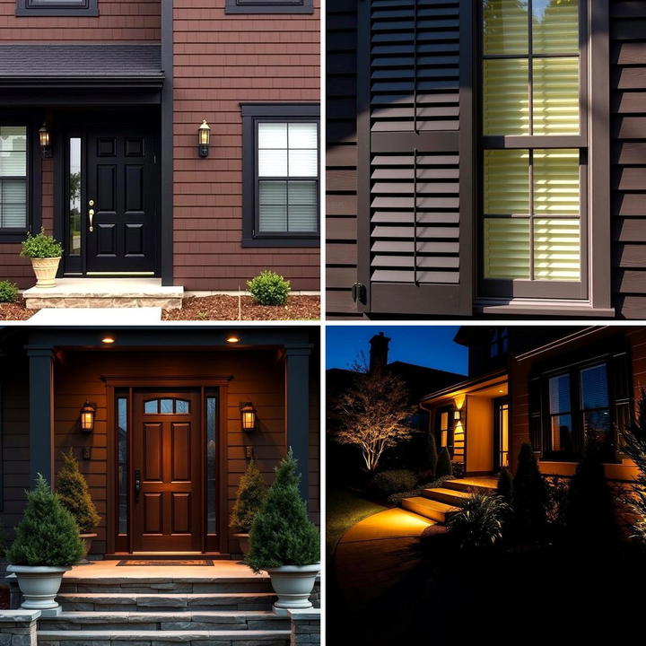 30 Dark Brown House With Black Trim Exterior Design Ideas