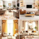 30 Elegant Cream & Gold Living Room Themes for Luxe Interiors