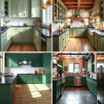 30 Green Kitchen Cabinets & Black Countertops Pairing Ideas