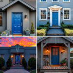 30 Grey House With Blue Door Ideas: Charming Curb Appeal