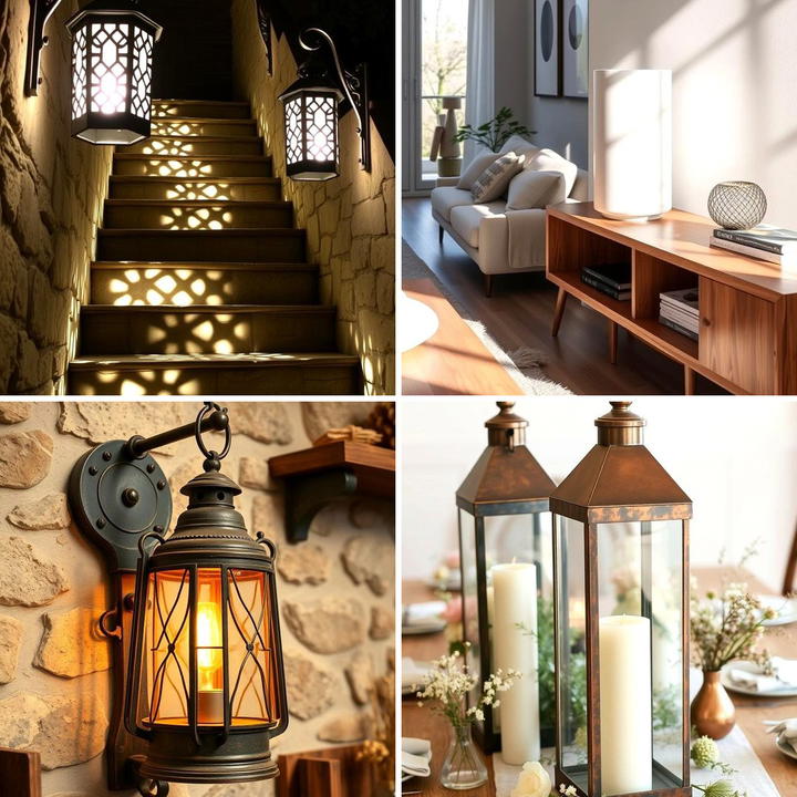 30 Lantern Decor Ideas for Indoor and Outdoor Spaces - Textured Lantern Apartment Decor