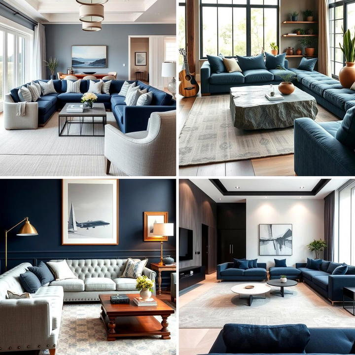 20 Navy Living Room Ideas for a Bold Statement
