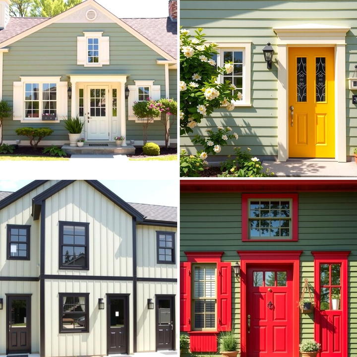 Curated visual reference: Fresh Look at 25 Green House Exterior With Black Trim Ideas