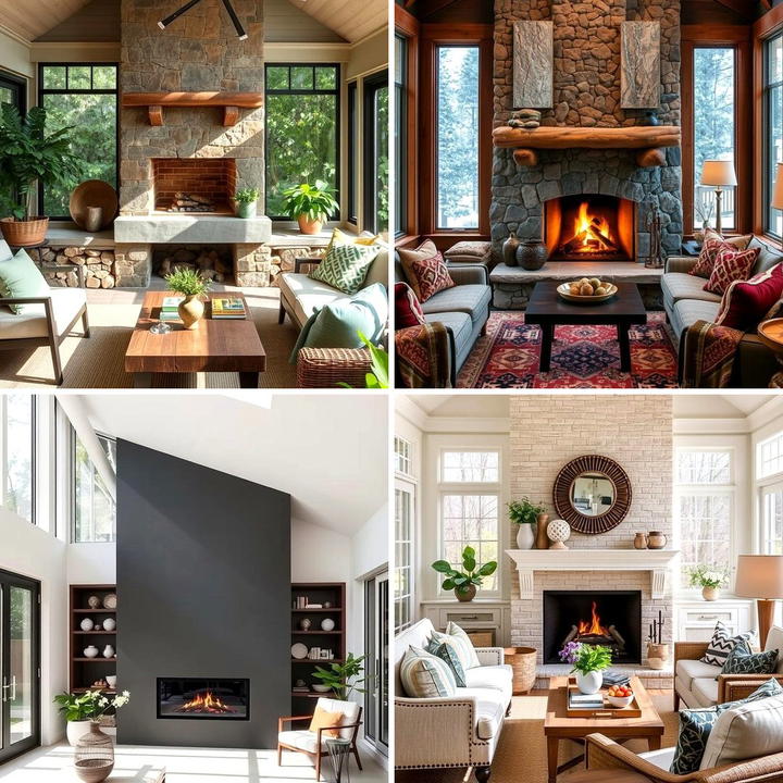 30 Sunroom With Fireplace Ideas for Year-Round Comfort