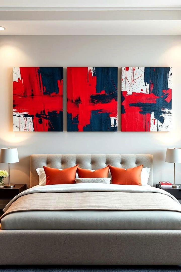 Abstract Expression Accents - 21 Bedroom Wall Decor Ideas