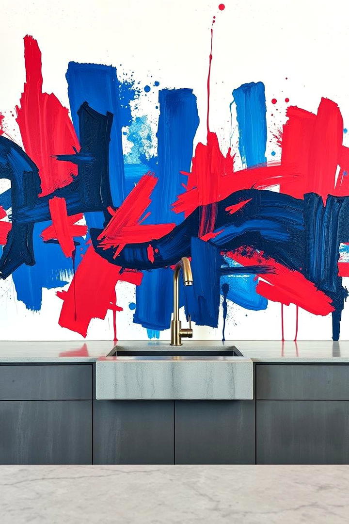 Abstract Expressionism - 30 Kitchen Splashback Ideas