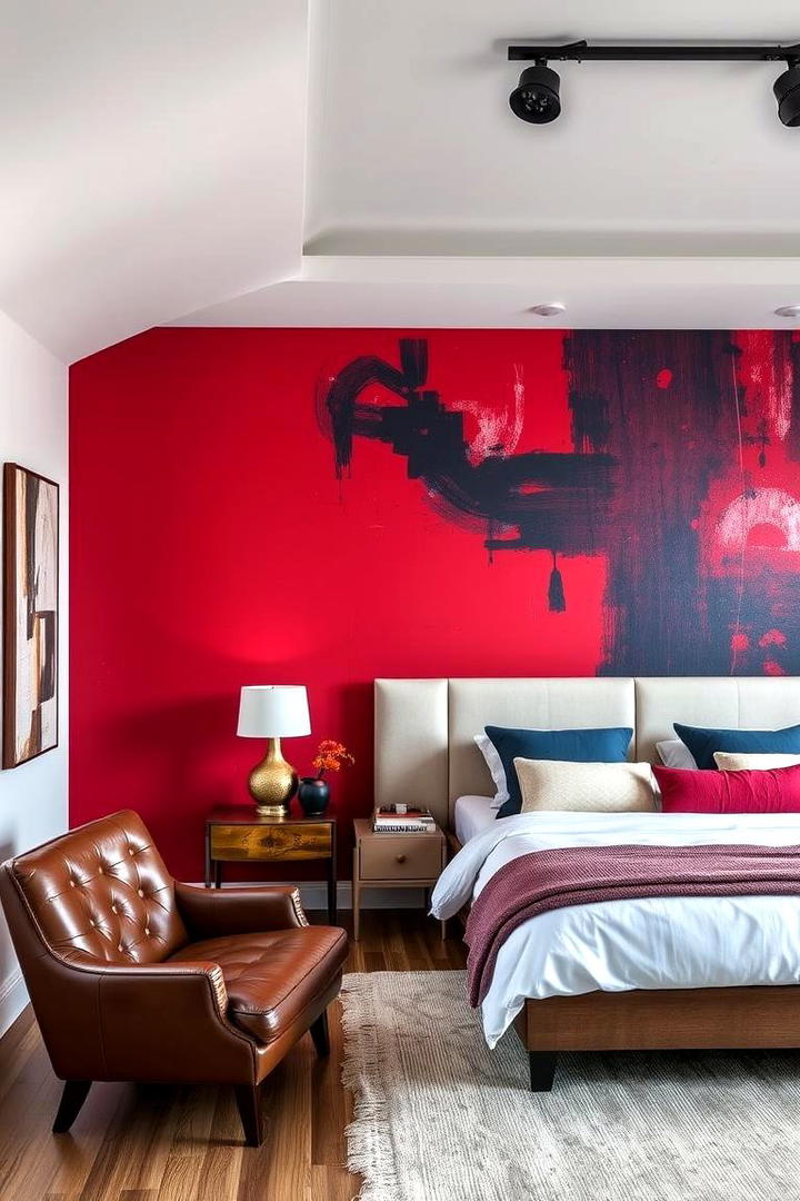 Abstract Expressionism - 30 Bedroom Accent Wall Ideas