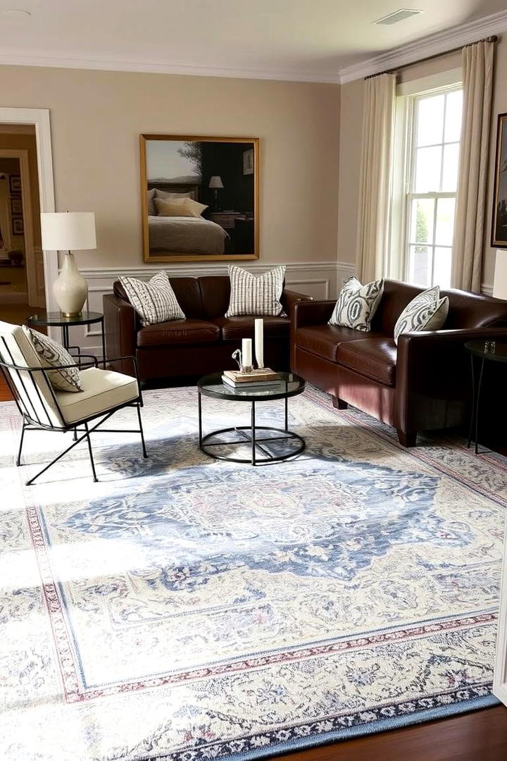 Accent Rugs for Warmth - 21 Transitional Living Room Ideas