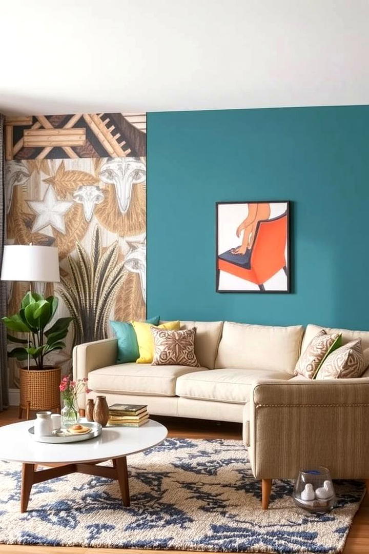 Accent Wall Innovations - 21 Mid-Century Modern Living Room Ideas