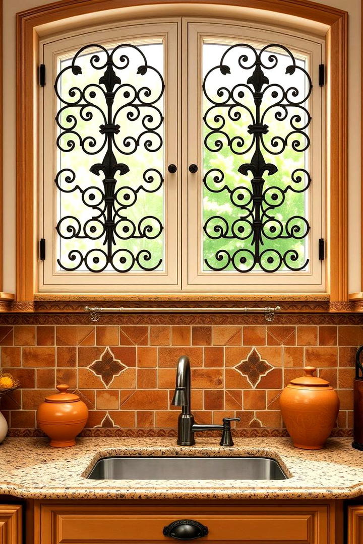 Adding a Classic Touch with Decorative Grilles - 21 Kitchen Window Ideas