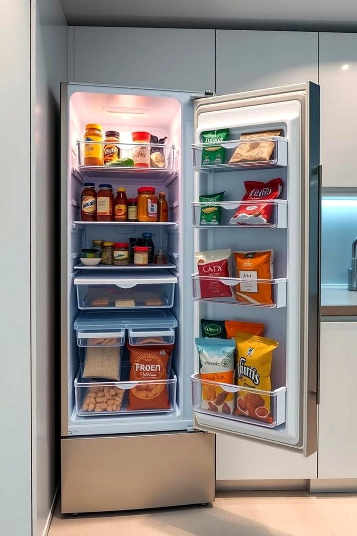 Adjustable Door Bins - 30 Fridge Organization Ideas