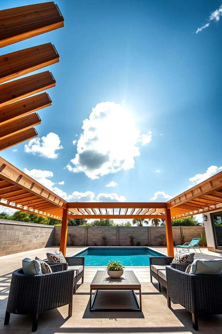 Adjustable Pergola for Dynamic Sun Control - 30 Pool Shade Ideas