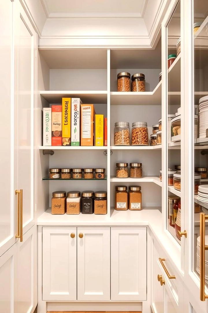 Adjustable Shelf Configurations - 21 Larder Cupboard and Pantry Ideas for Your Kitchen