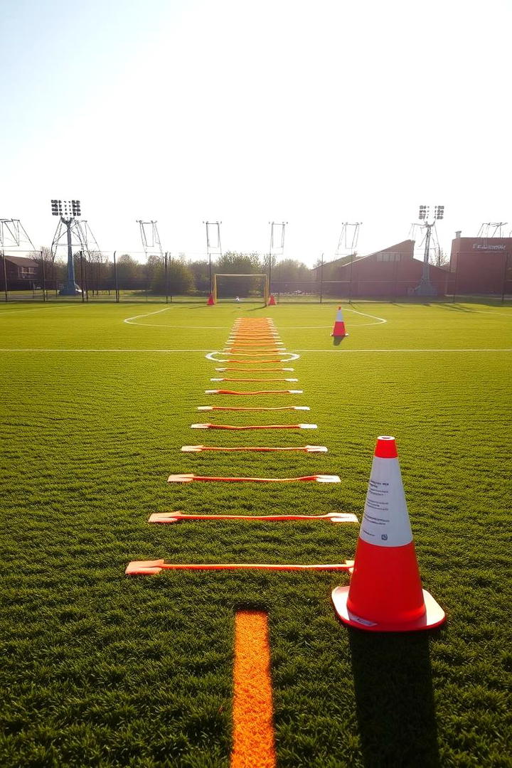 Agility Ladder and Cone Drills Space - 30 Outdoor Gym Ideas