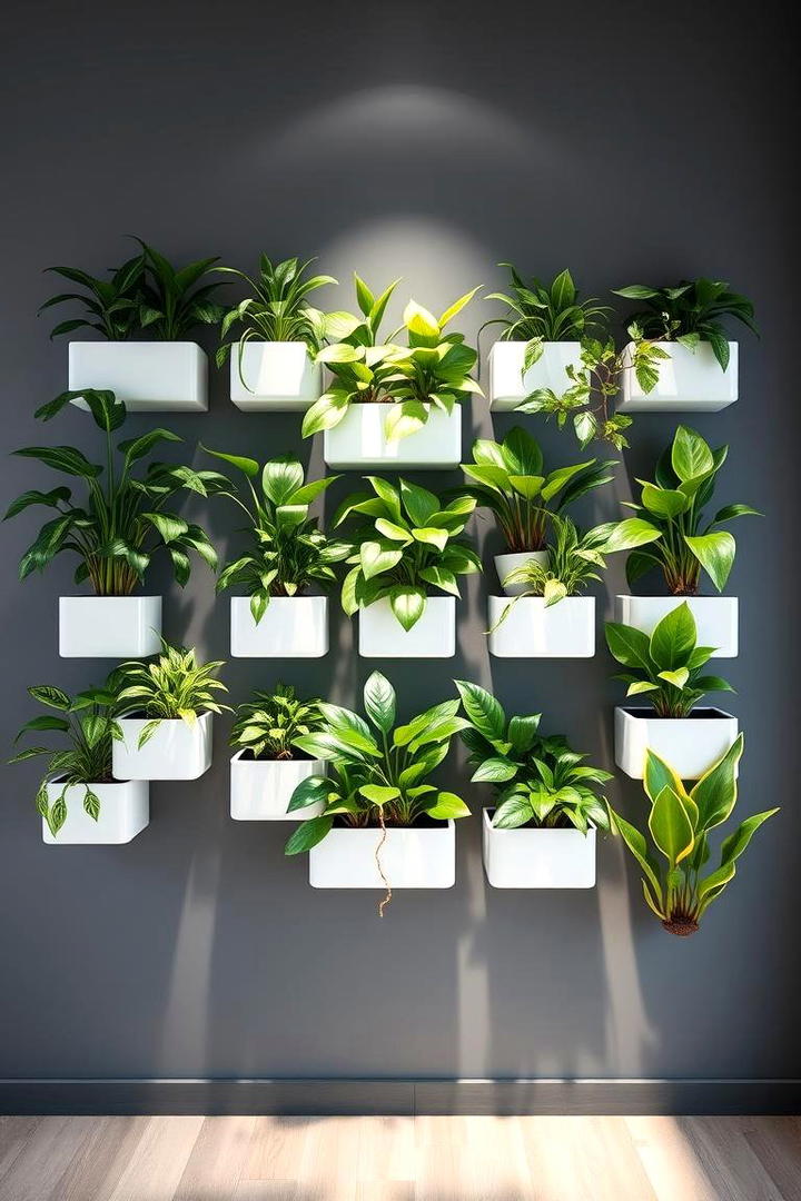 Air Purifying Plant Wall - 30 Indoor Plant Wall Ideas