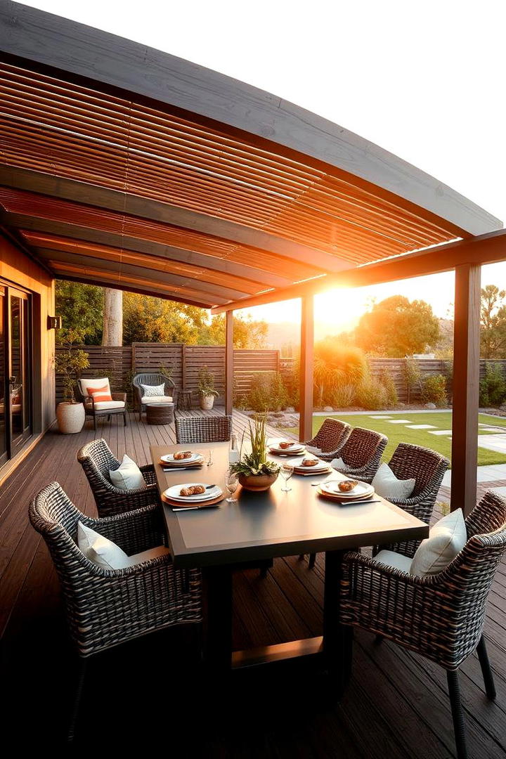 Alfresco Dining Areas - 30 Dark Brown House With Black Trim