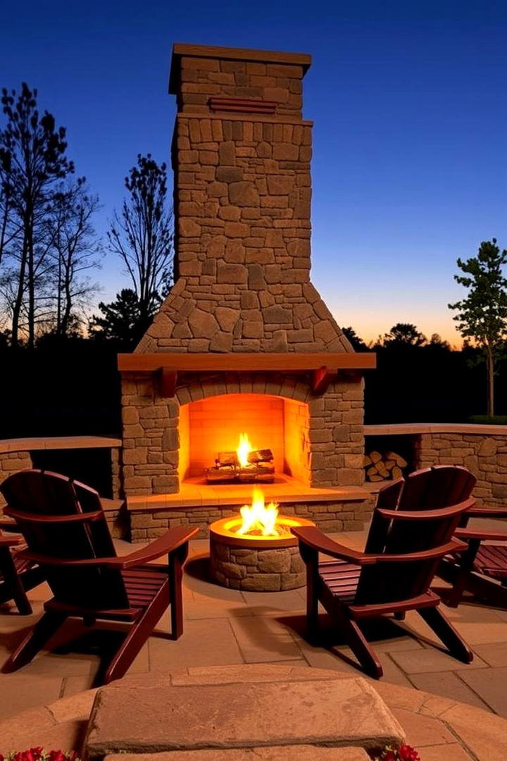 Alfresco Warmth Outdoors - 21 Stone Fireplace Ideas