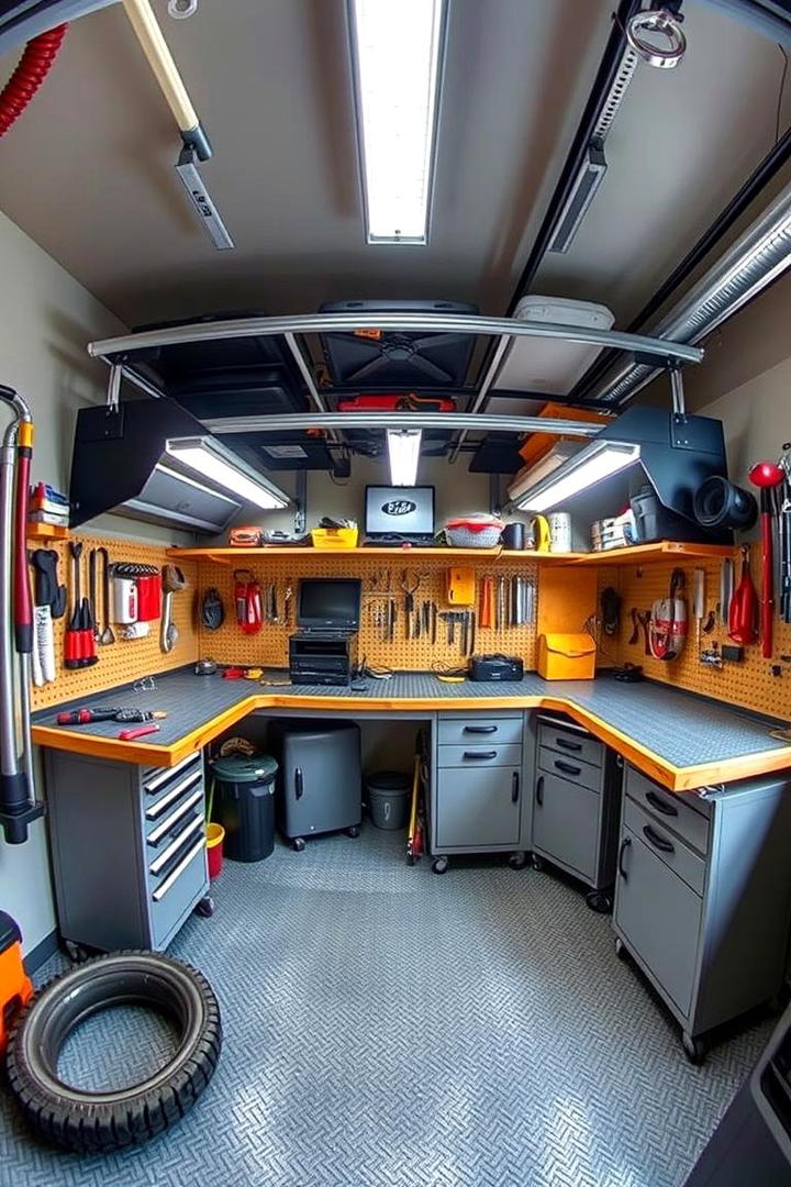 All in One Workshop Workbench Solution - 30 Garage Workbench Ideas