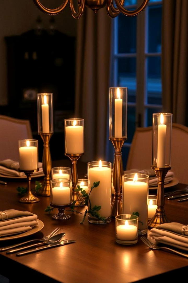 Ambient Candle Arrangements - 21 Dining Table Decor Ideas