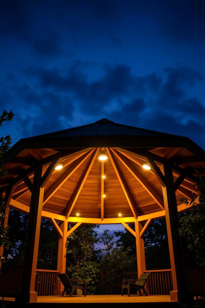 Ambient LED Glow - 30 Gazebo Lighting Ideas