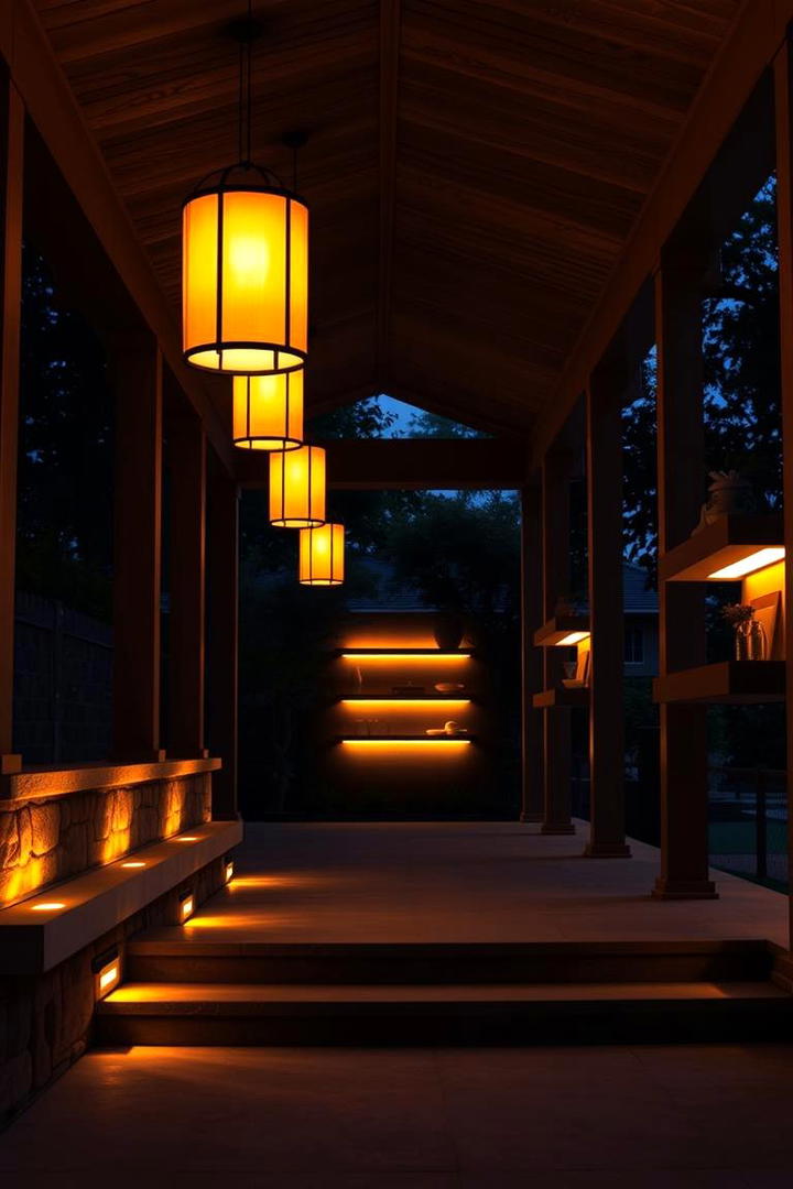 Ambient Lighting Effects - 21 Modern Front Porch Ideas