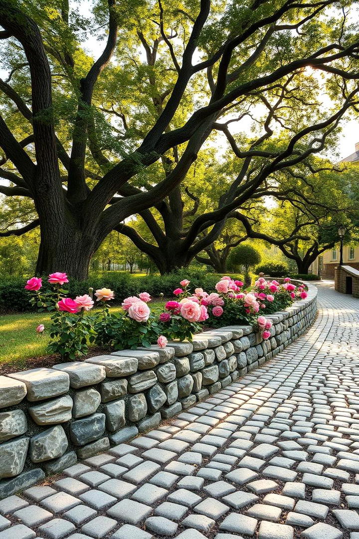 Ancient Cobblestone Boundary - 30 Stone Garden Edging Ideas